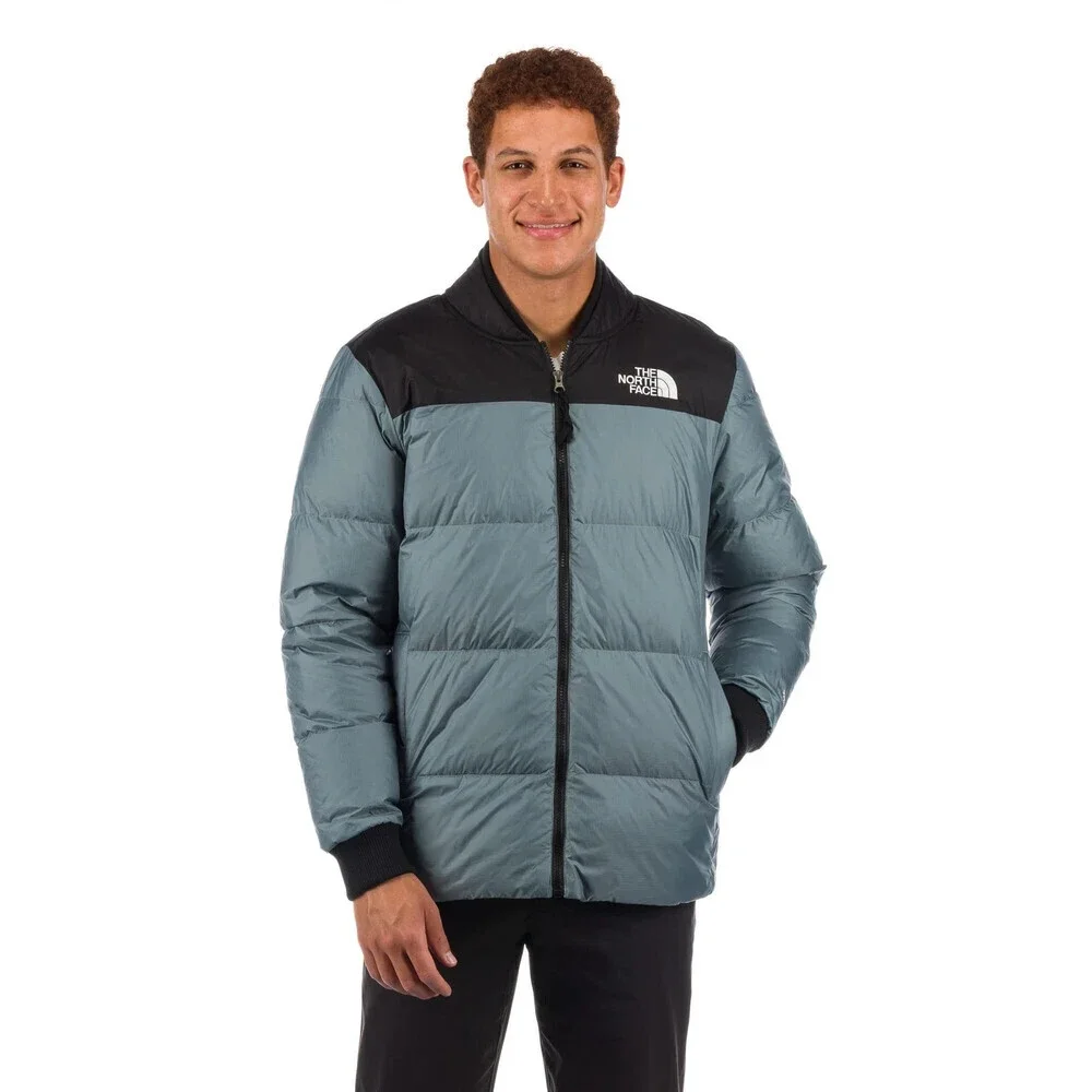 The North Face Nordic Puffer Jacket Men's Large Gray Long Sleeve Full Zip ONF450